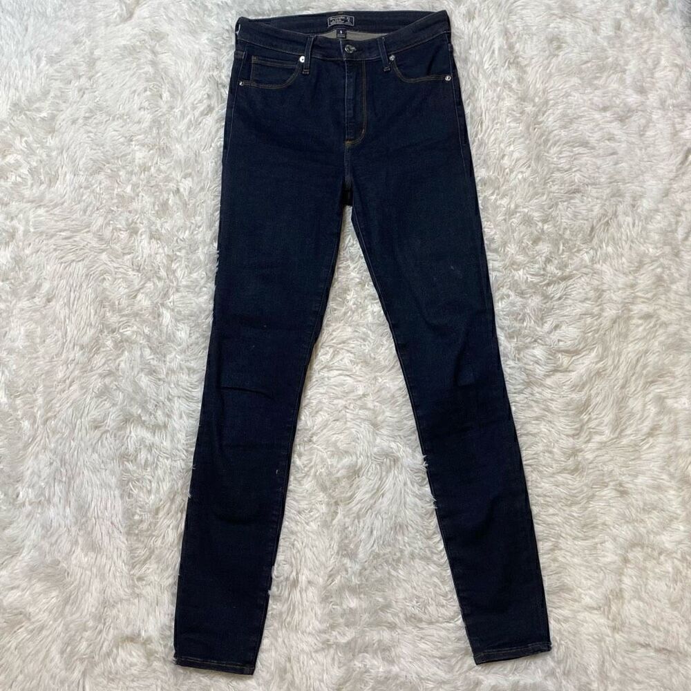 Abercrombie & Fitch Simone High Rise Super Skinny Jeans Size 4L 27 Dark Wash